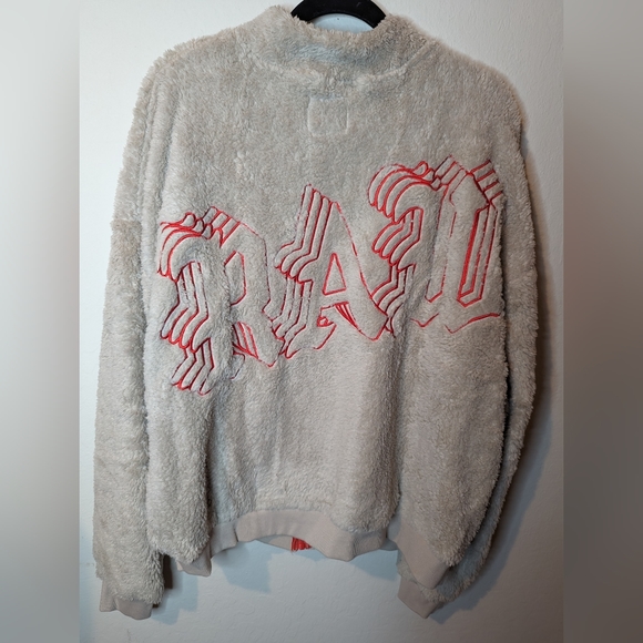 SOLD******And Raw Gear Fleece Zip Up Jacket Silver Cloud NWT size small - Picture 2 of 5